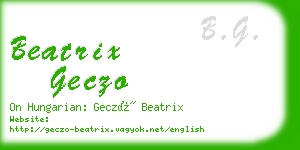 beatrix geczo business card